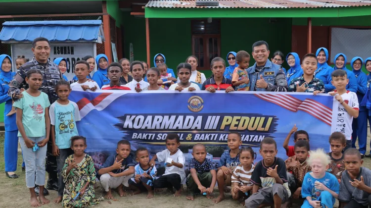 Koarmada III Peduli, Kunjungi Panti Asuhan Muhammadiyah Aimas dan Griya Lansia