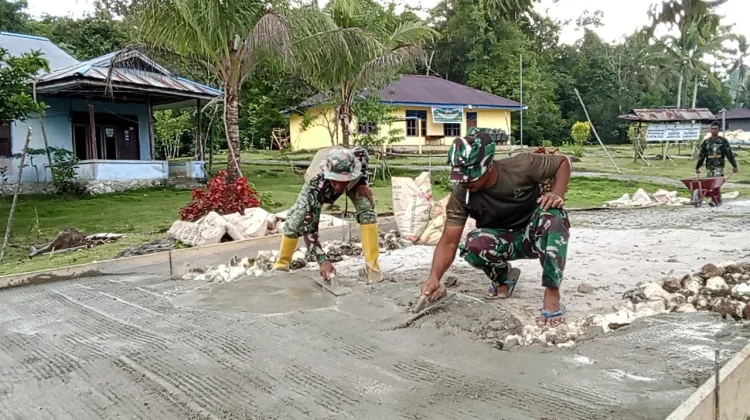 TMMD: Pengecoran Jalan di Kampung Sesor, Tingkatkan Akses Masyarakat