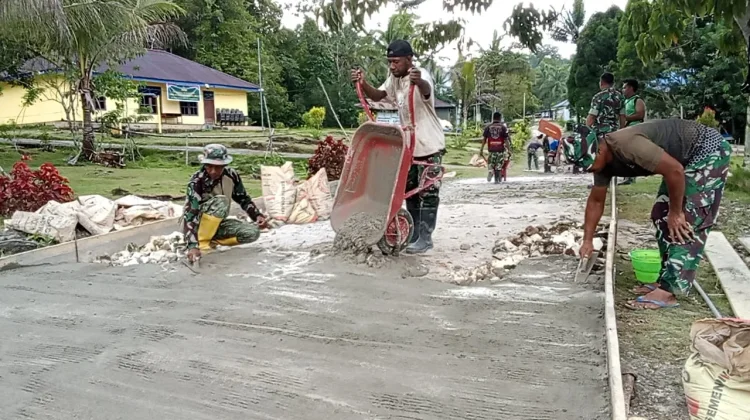 TMMD: Pengecoran Jalan di Kampung Sesor, Tingkatkan Akses Masyarakat