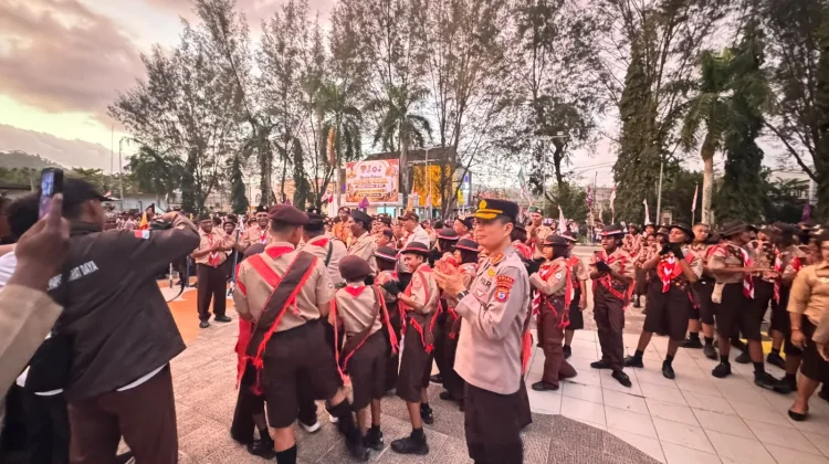 Dirbinmas Polda PBD Hadiri Pelepasan Kontingen Pramuka menuju Jambore Nasional