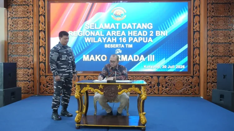 Pangkoarmada III Sambut Kunjungan Kehormatan Regional Area Head 2 BNI