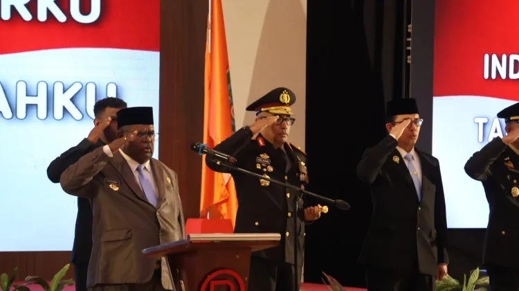Kapolda Hadiri Pengukuhan Paskibraka Tingkat Provinsi Papua Barat Daya
