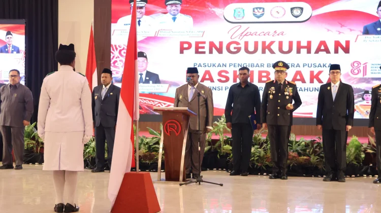 Kapolda Hadiri Pengukuhan Paskibraka Tingkat Provinsi Papua Barat Daya