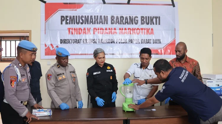 Ditresnarkoba Polda Papua Barat Daya Musnahkan 3,36 Gram Sabu