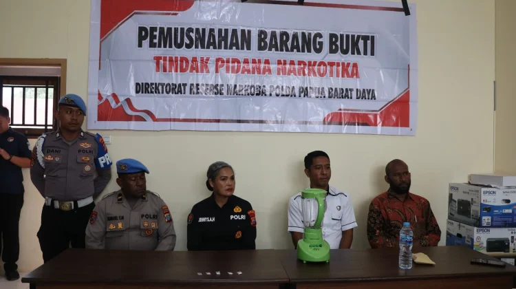 Ditresnarkoba Polda Papua Barat Daya Musnahkan 3,36 Gram Sabu