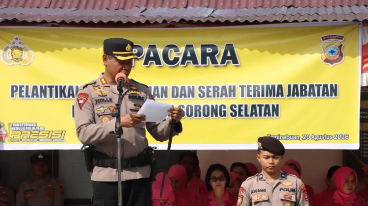 Pelantikan, Pengukuhan dan Sertijab Jabatan di Lingkungan Polres Sorong Selatan