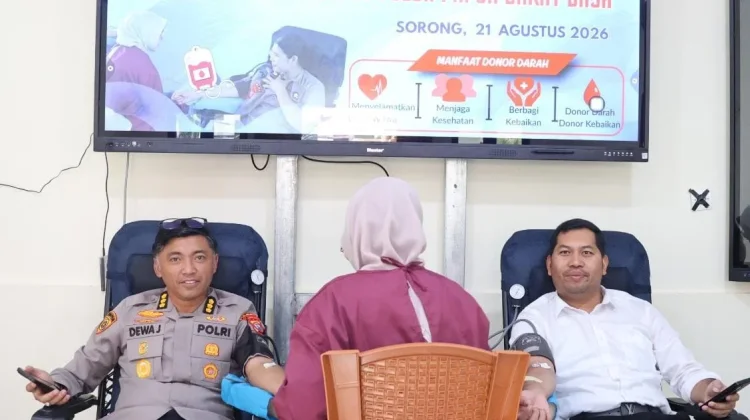 Donor Darah Meriahkan Hari Jadi Polwan ke-78 di Polda Papua Barat Daya