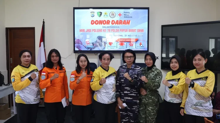 Donor Darah Meriahkan Hari Jadi Polwan ke-78 di Polda Papua Barat Daya