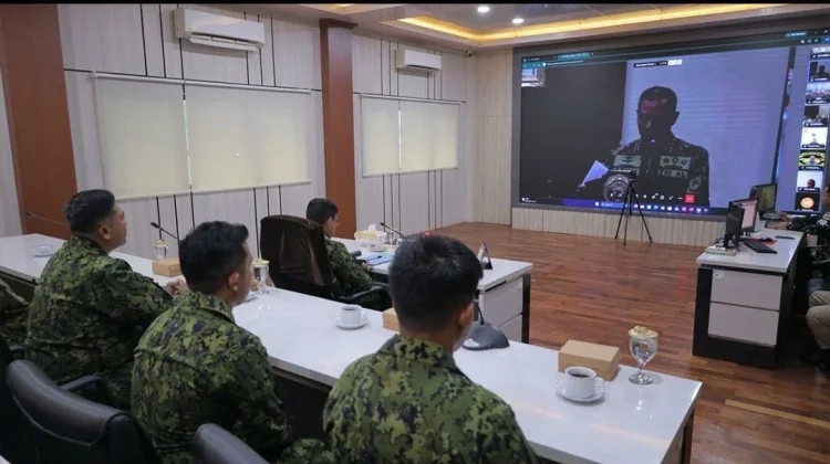 Pangkoarmada III Ikuti Vicon Tasyakuran HUT Ke-74 Penyelam TNI AL