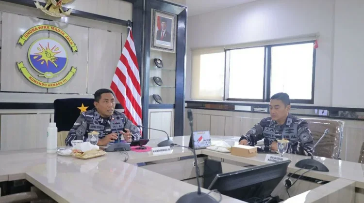 Kas Koarmada III Hadiri Vicon Sertijab Pangkoops TNI Habema
