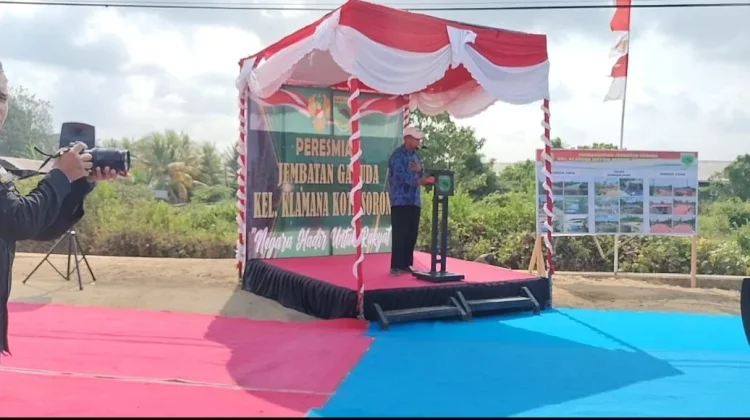 Permudah Akses Warga, Pangdam XVIII/Kasuari Resmikan Jembatan Garuda Merah Putih