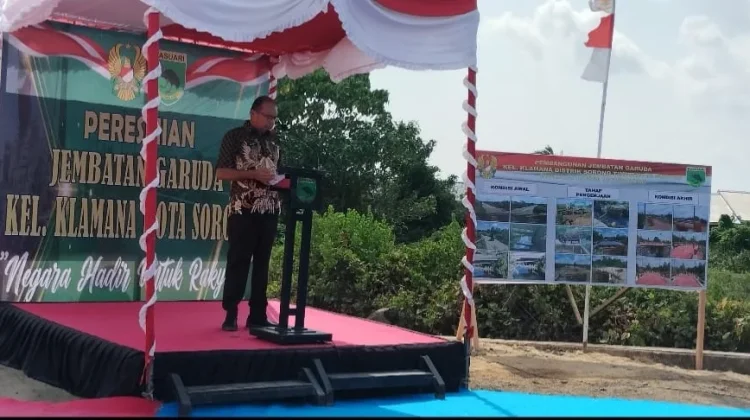 Permudah Akses Warga, Pangdam XVIII/Kasuari Resmikan Jembatan Garuda Merah Putih