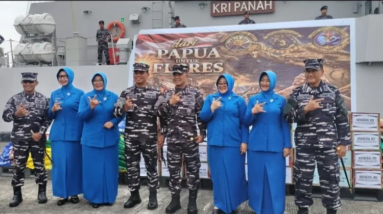 Peduli NTT, TNI AL Distribusikan 10 Ton Bantuan Kemanusiaan Melalui Koarmada III