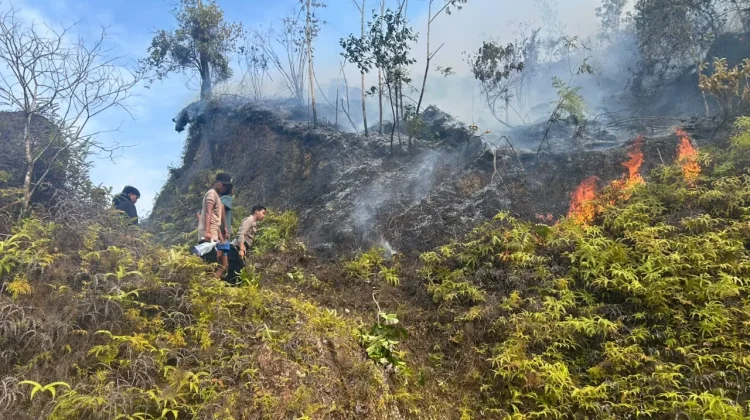 Polres Tambrauw Padamkan Kebakaran Lahan di Sekitar Kediaman Wakil Bupati