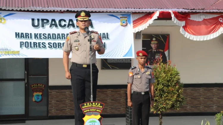 Polres Sorong Selatan Gelar Upacara Hari Kebangkitan Nasional