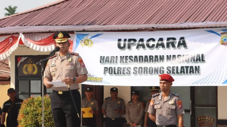 Polres Sorong Selatan Gelar Upacara Hari Kebangkitan Nasional