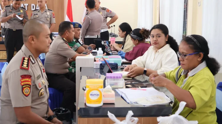 Semarak HUT Lalu Lintas ke-71, Ditlantas Polda PBD Laksanakan Bhakti Kesehatan