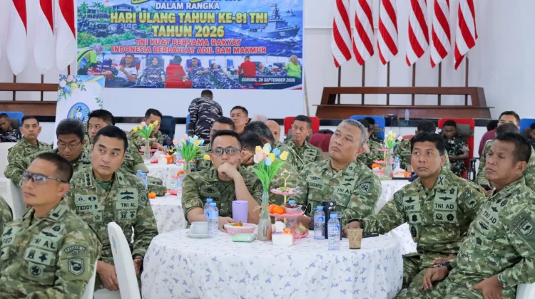Koarmada III Ikuti Vicon Donor Darah dalam Rangka HUT ke-81 TNI