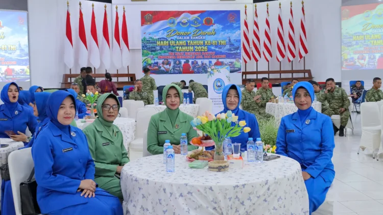 Koarmada III Ikuti Vicon Donor Darah dalam Rangka HUT ke-81 TNI