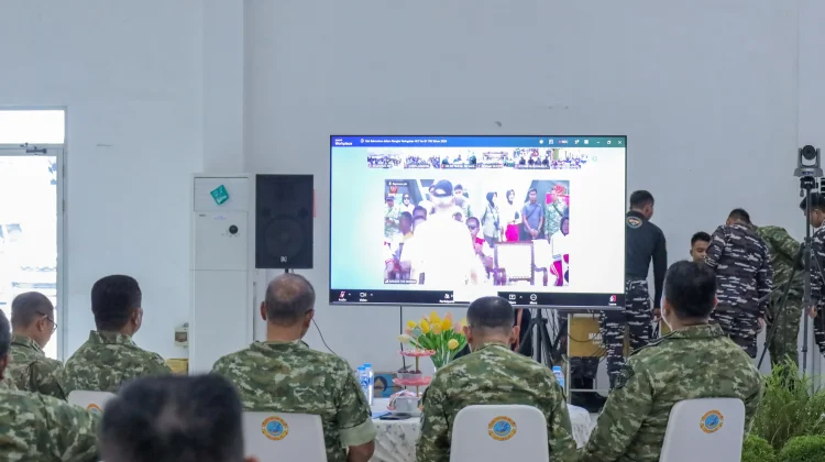 Koarmada III Ikuti Vicon Donor Darah dalam Rangka HUT ke-81 TNI