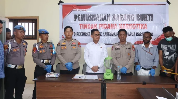 Polda Papua Barat Daya Musnahkan 22,86 Gram Sabu