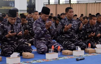 Tingkatkan Keimanan dan Ketakwaan, Koarmada III Ikuti Kauseri Agama Melalui Vicon
