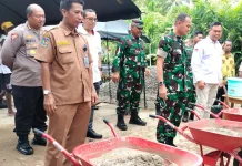 Danrem 181/PVT Laksanakan Groundbreaking Pembangunan Jembatan Garuda
