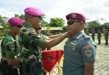 Dandenma Pasmar 3 Pimpin Laporan Kenaikan Pangkat Denmako Pasmar 3