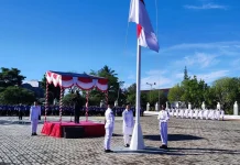 Pengibaran Bendara Upacara Hari Lahir Pancasila 2026 di Kota Sorong