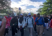 Memperingati Tahun Baru Islam, Personel Polda PBD Ikut Jalan Santai