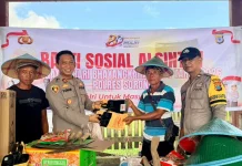 Polsek Klamono Serahkan Bantuan Alsintan kepada Kelompok Tani Makmur