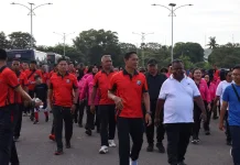 Kapolda PBD Pimpin Jalan Santai dan Olahraga Bersama Meriahkan Hari Bhayangkara
