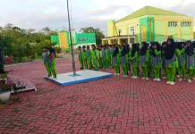 Babinsa Salawati Bersama Siswa IC MAN Olahraga Senam Pagi