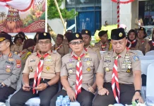 Upacara Pelepasan Kontingen Pramuka PBD menuju Jambore Nasional XII