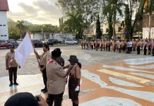 Gubernur Elisa Lepas Kontingen Pramuka ke Jamnas