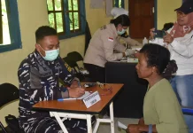 Aster Pamgkoarmada III Hadiri Baksos dan Bakkes Hut ke-1 Kodaeral XIV di Pulau Kasim
