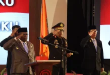 Kapolda Hadiri Pengukuhan Paskibraka Tingkat Provinsi Papua Barat Daya