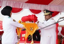 Koarmada III Hadiri Upacara Penurunan Bendera HUT Ke-81 Kemerdekaan RI di PBD