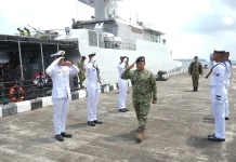 Koarmada III Terima Courtesy Call Inspektur Jenderal TNI Angkatan Laut
