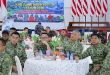 Koarmada III Ikuti Vicon Donor Darah dalam Rangka HUT ke-81 TNI