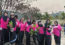 Ditpolairud Polda PBD Bersama Warga Tanam Mangrove dan Aksi Bersih Pantai