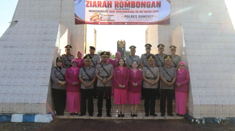 Kapolres Sumenep Pimpin Ziarah ke TMP Jokotole Sambut HUT Bhayangkara ke 80
