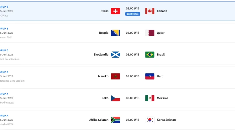 Jadwal Laga Piala Dunia 2026 Tanggal 25 Juni 2026