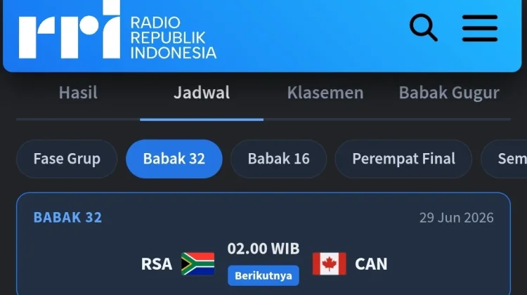 Bagan Pertandingan 32 Besar Piala Dunia 2026