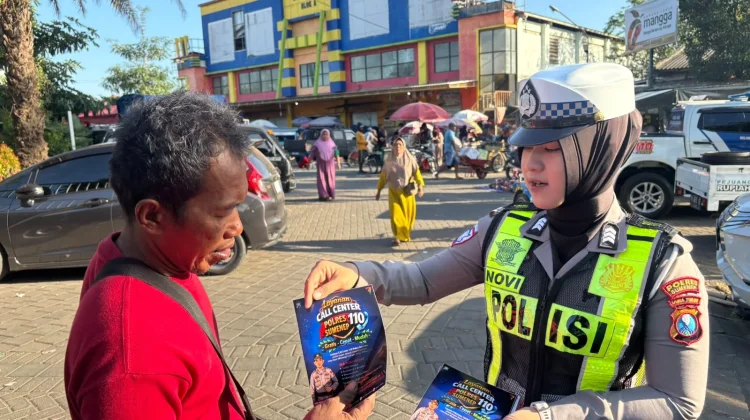 Satlantas Sumenep Sosialisasikan Call Center Polri