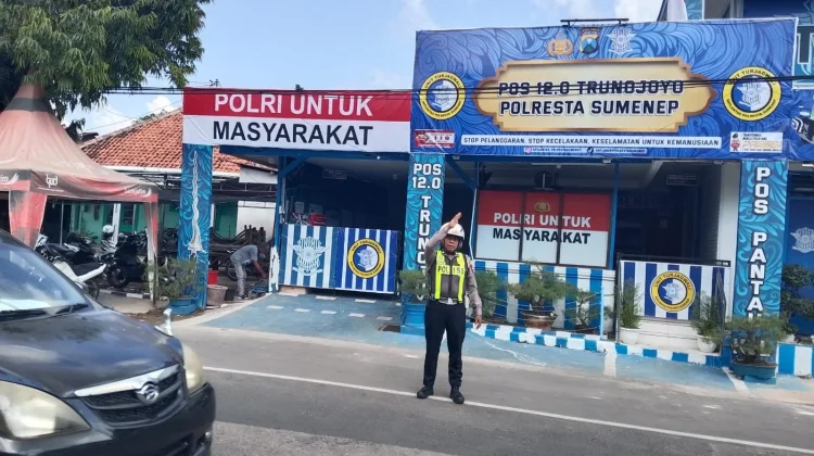 Satlantas Pantau Arus Lalin Sumenep