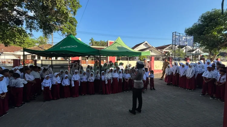 SDN Lalangon 1 Terima Edukasi Lalu Lintas