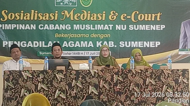 PC Muslimat NU Sumenep Gelar Sosialisasi Mediasi dan e-Court