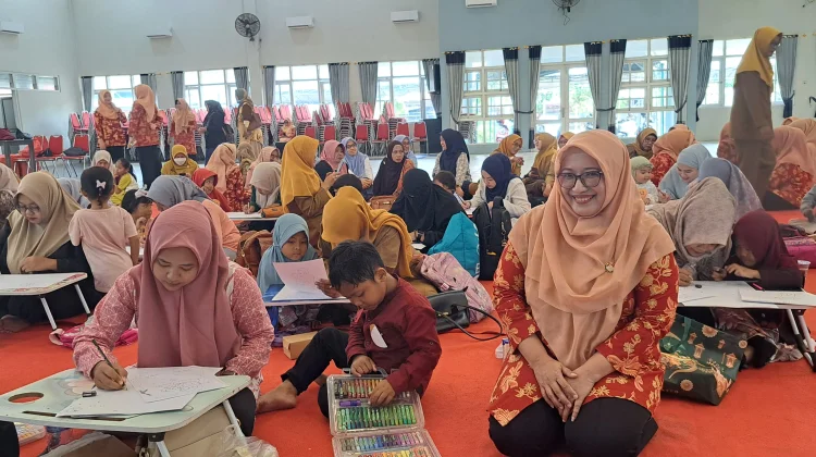 DWP Sumenep Gelar Lomba Mewarnai Pererat Bonding Ibu dan Anak