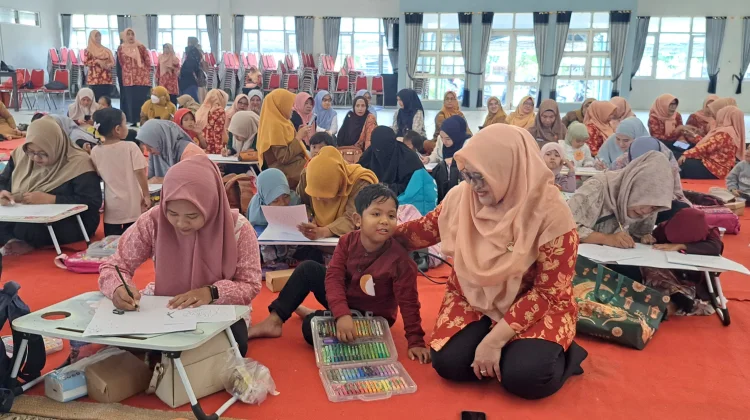 DWP Sumenep Gelar Lomba Mewarnai Pererat Bonding Ibu dan Anak